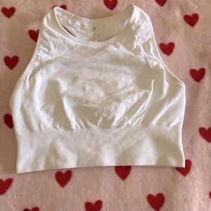 White Cropped Tank Top